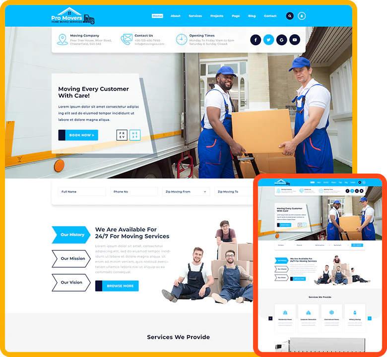 thiết kế website dịch vụ chuyển nhà, thiết kế website chuyển nhà, thiết kế website chuyển văn phòng