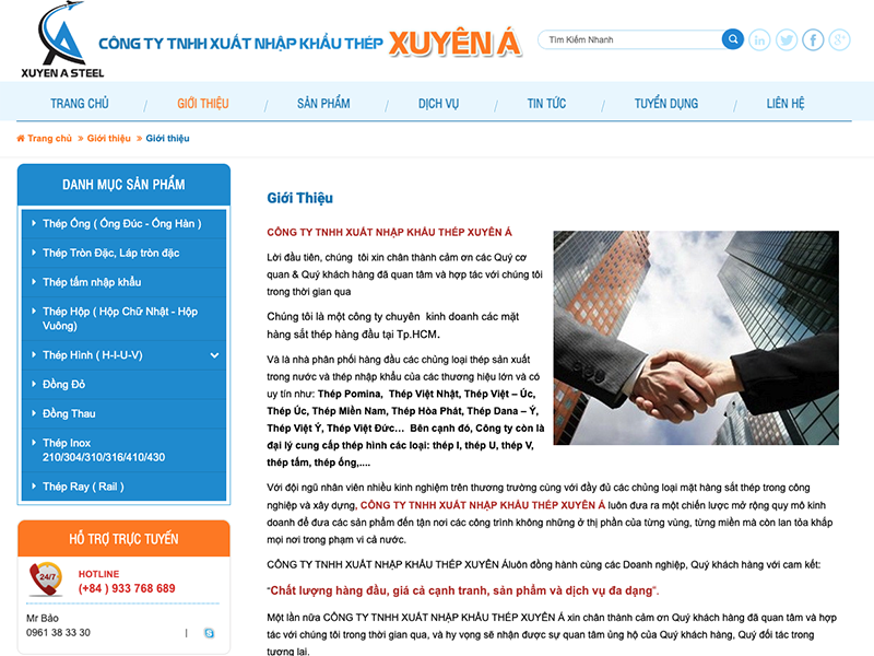 thiết kế website sắt thép, thiết kế website công ty sắt thép, thiết kế web ngành thép, làm website bán sắt thép, thiết kế website vật liệu xây dựng (sắt thép)