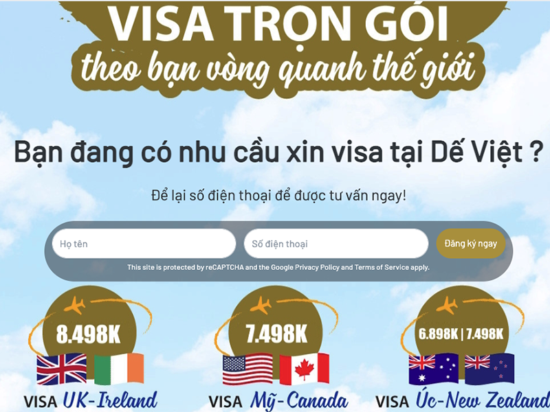 thiết kế website visa