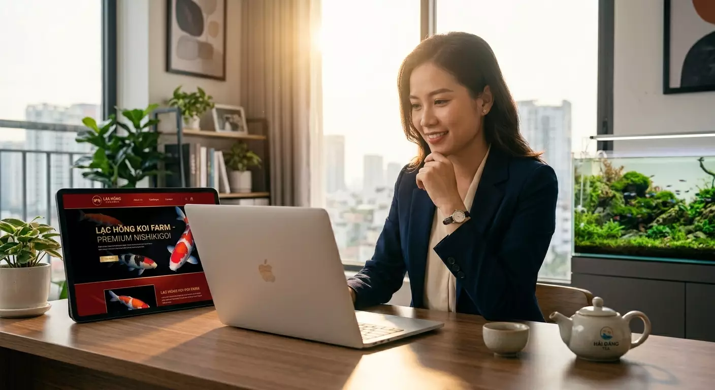 thiết kế website cá cảnh, thiết kế website cửa hàng cá cảnh, thiết kế website bán cá cảnh, thiết kế website thủy sinh, thiết kế website hồ cá cảnh