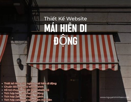 thiết kế website mái hiên di động, thiết kế web mái hiên di động