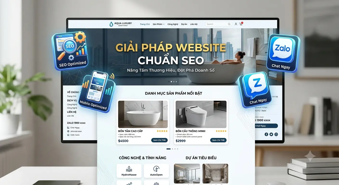 thiết kế website thiết bị vệ sinh, thiết kế website bán thiết bị vệ sinh