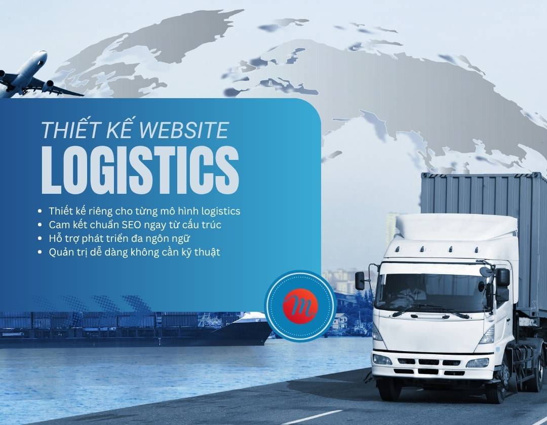 thiết kế website vận tải, thiết kế website vận chuyển, thiết kế website logistics, thiết kế website giao hàng