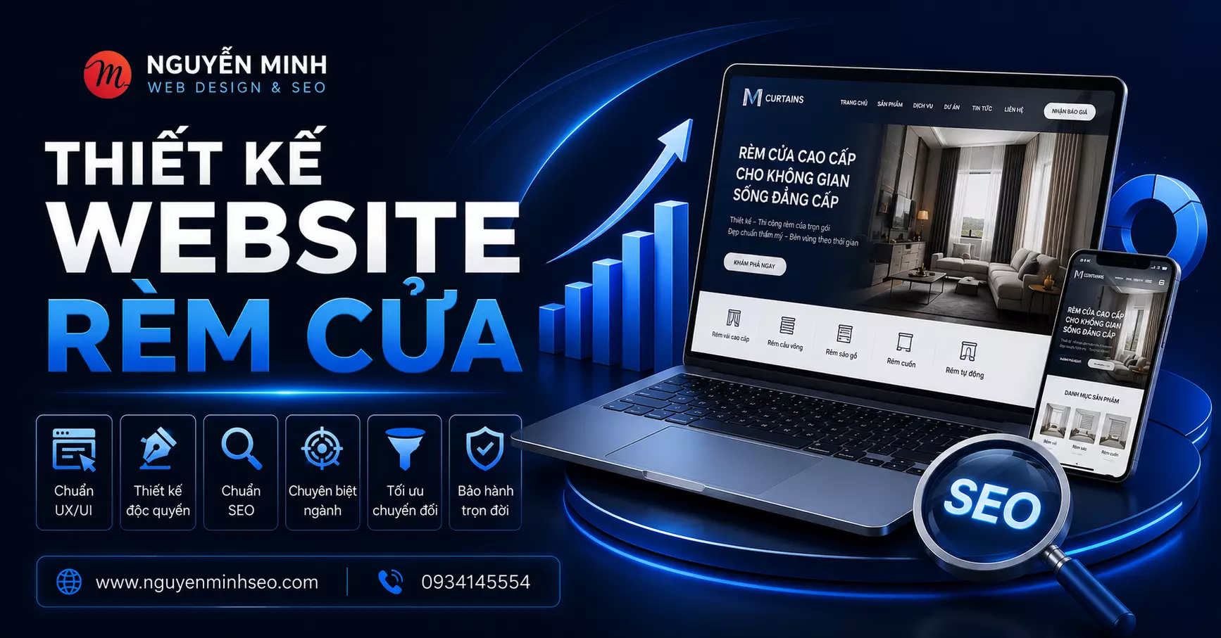 thiết kế website rèm cửa