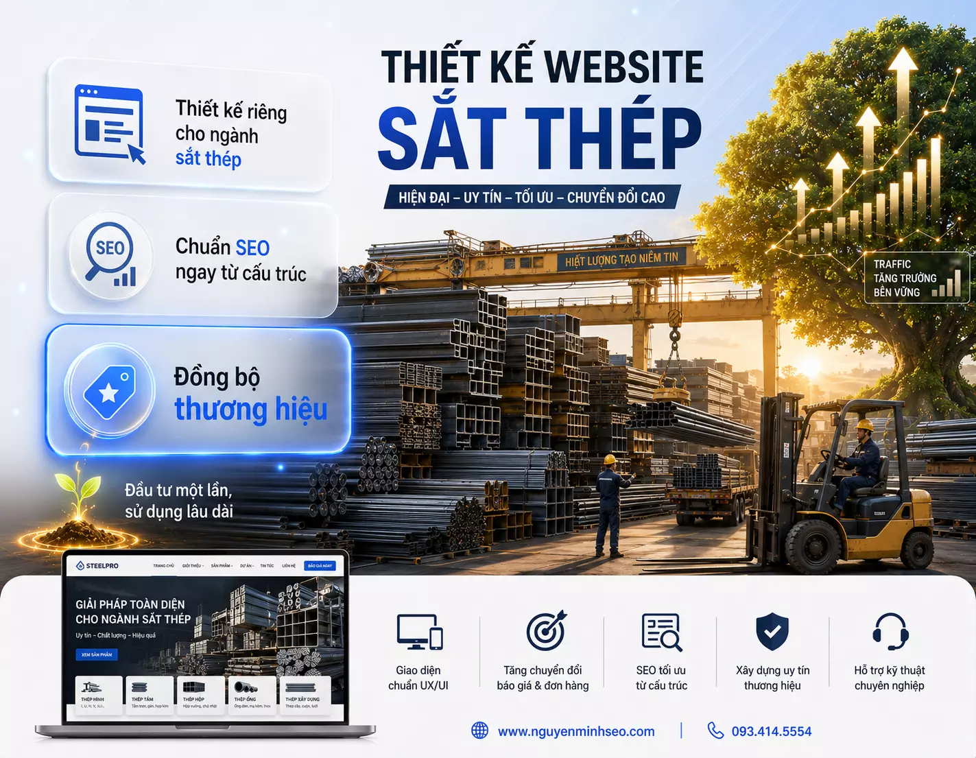 thiết kế website sắt thép, dịch vụ thiết kế website sắt thép, công ty thiết kế website sắt thép
