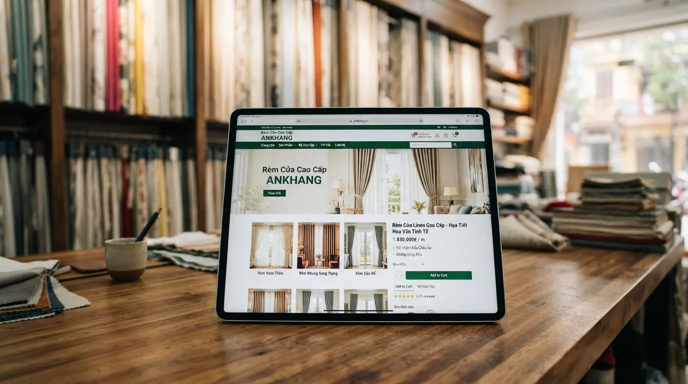thiết kế website rèm cửa, thiết kế website bán rèm cửa, thiết kế website cửa hàng rèm cửa