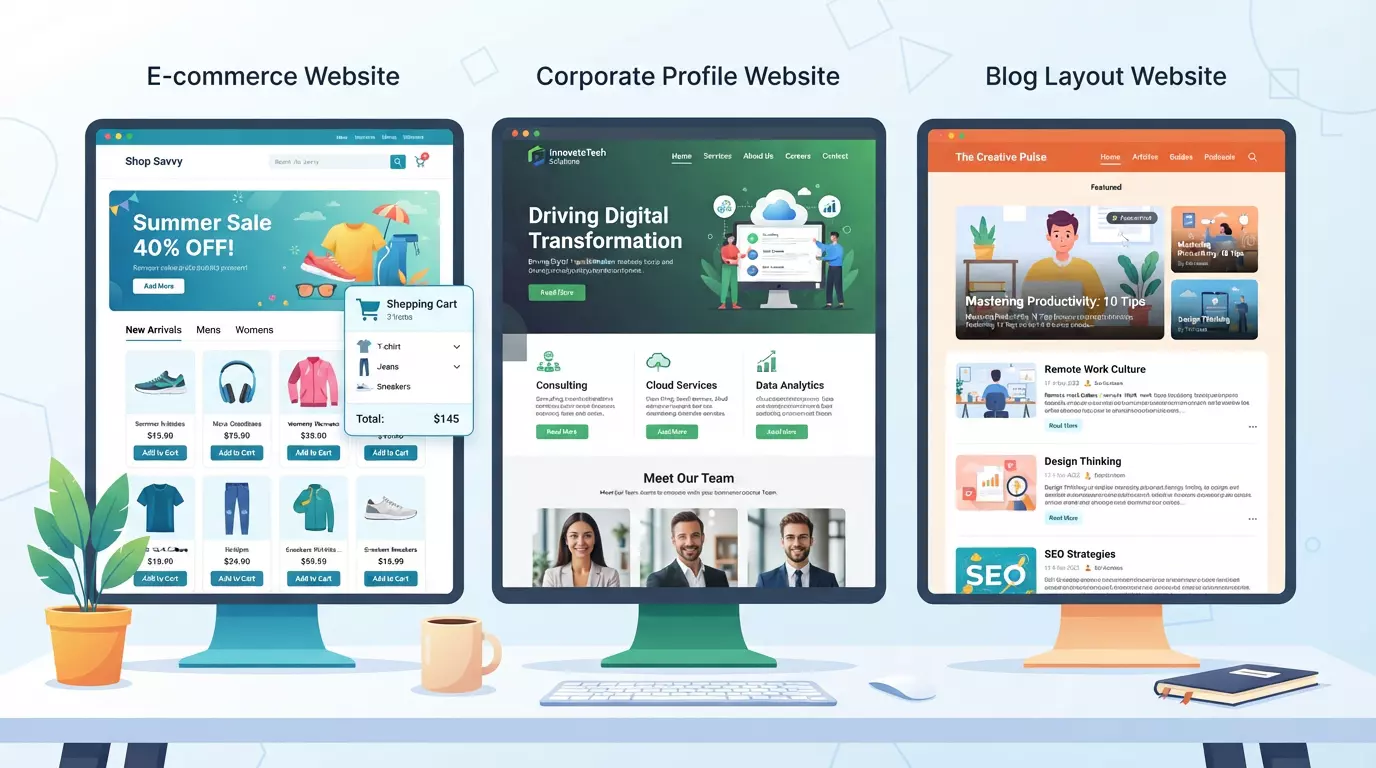 Các loại website phổ biến
