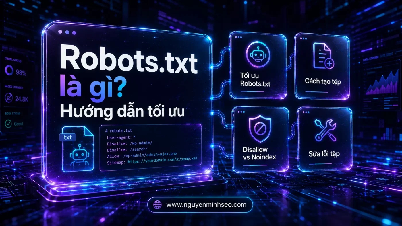 Robots.txt là gì, cách tạo file robots.txt chuẩn SEO, lỗi robots.txt