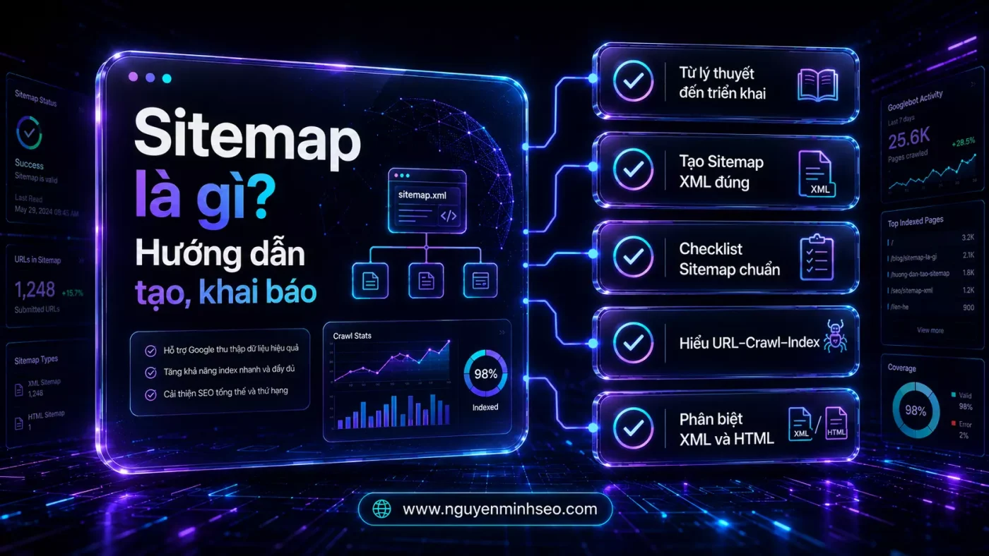Sitemap là gì, cách tạo sitemap.xml, xml sitemap generator, sitemap cho wordpress, khai báo sitemap với Google, sitemap index là gì