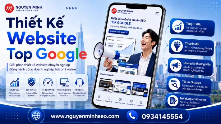thiết kế website top google, thiết kế website chuẩn seo