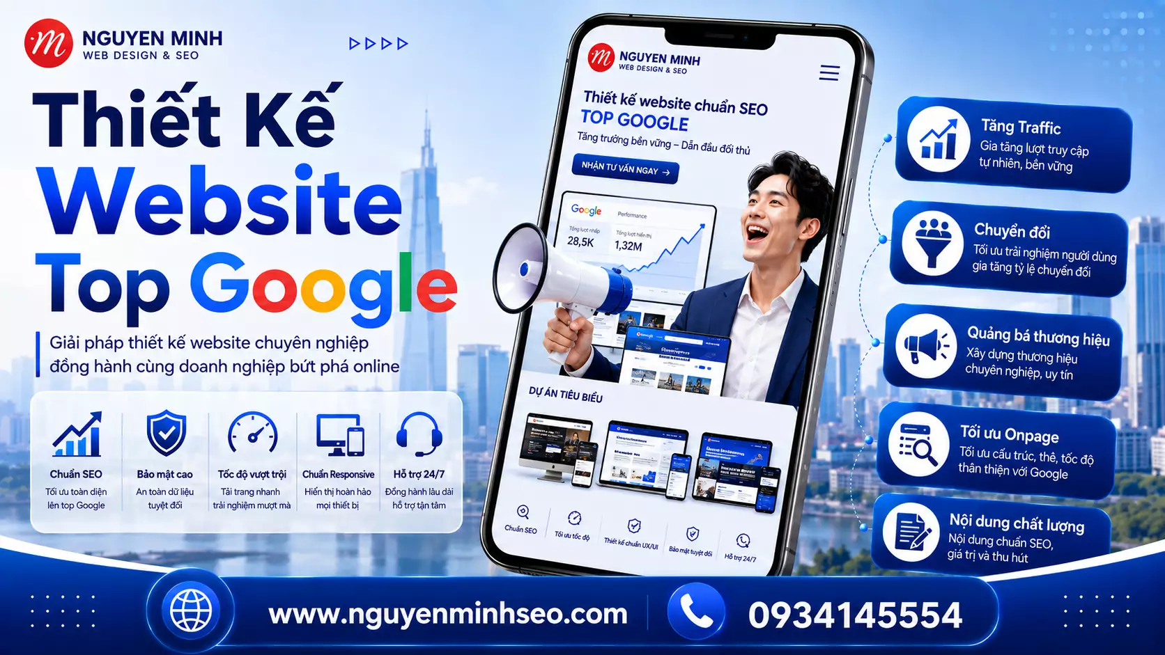 thiết kế website top google, thiết kế website chuẩn seo
